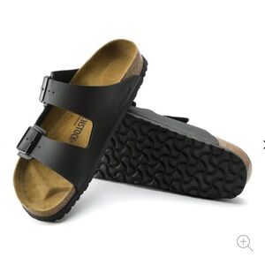 NWT Leather Black Birkenstock Arizona Sandals Size 41 (10-10.5)